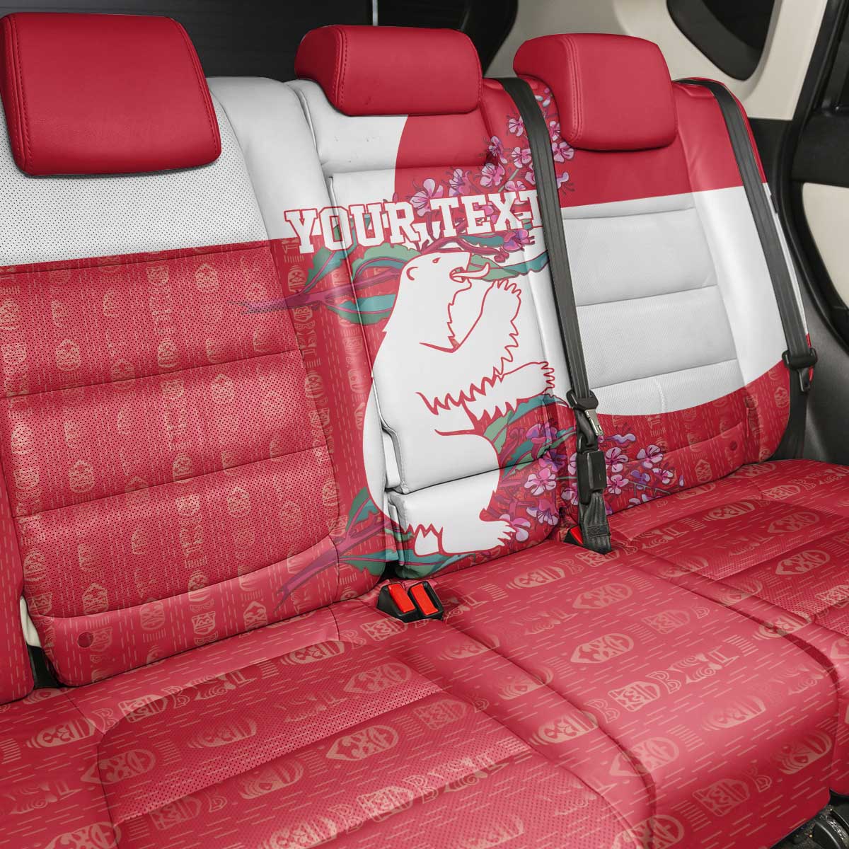 Greenland Flag Style Back Car Seat Cover Polar Pear