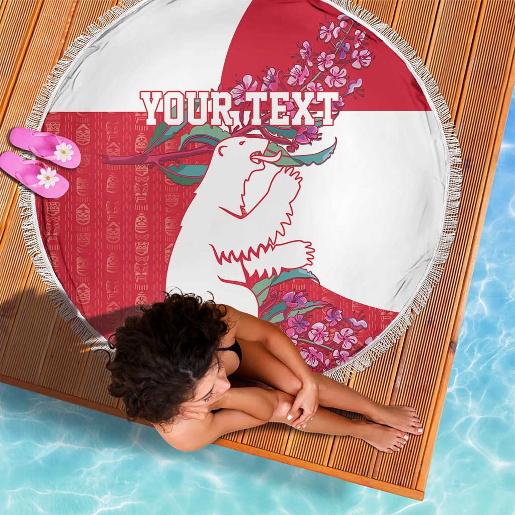 Greenland Flag Style Beach Blanket Polar Pear