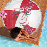 Greenland Flag Style Beach Blanket Polar Pear