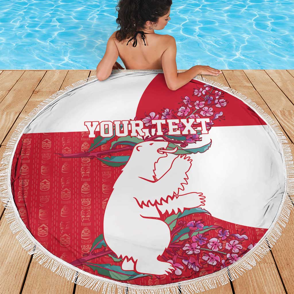 Greenland Flag Style Beach Blanket Polar Pear