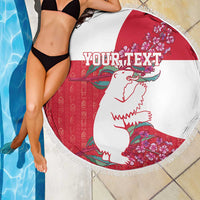 Greenland Flag Style Beach Blanket Polar Pear