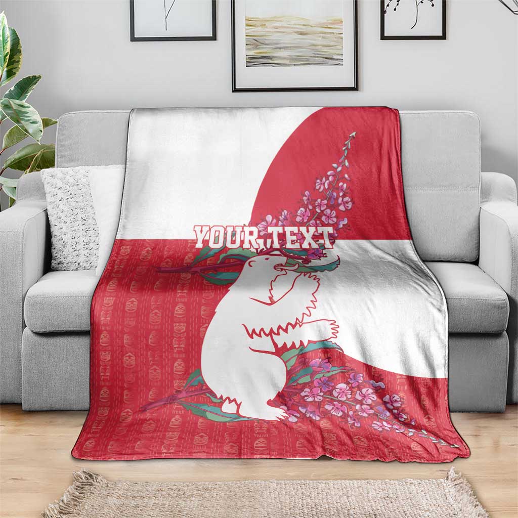 Greenland Flag Style Blanket Polar Pear