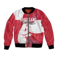 Greenland Flag Style Bomber Jacket Polar Pear