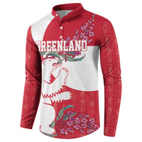 Greenland Flag Style Button Sweatshirt Polar Pear