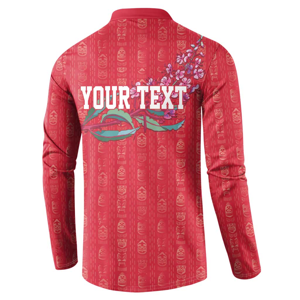 Greenland Flag Style Button Sweatshirt Polar Pear