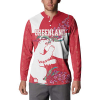 Greenland Flag Style Button Sweatshirt Polar Pear