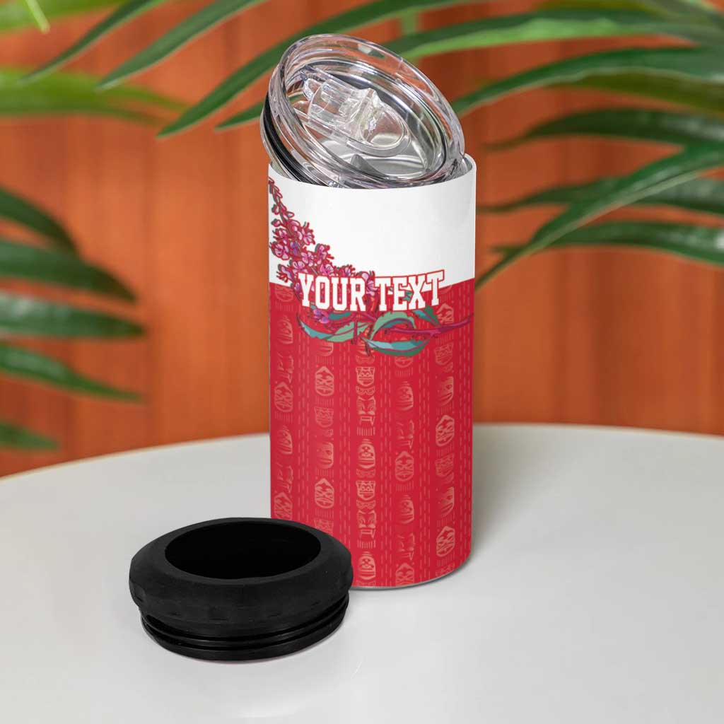 Greenland Flag Style 4 in 1 Can Cooler Tumbler Polar Pear