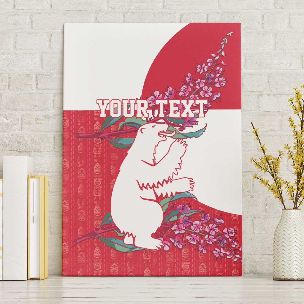 Greenland Flag Style Canvas Wall Art Polar Pear