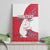 Greenland Flag Style Canvas Wall Art Polar Pear