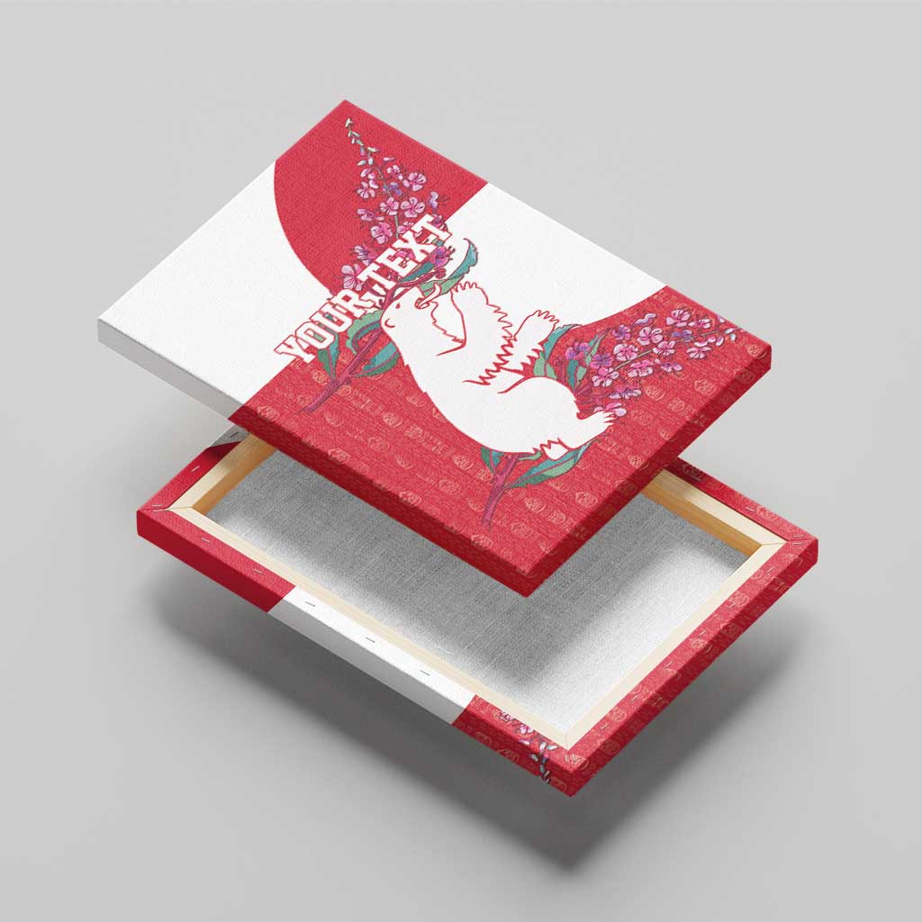 Greenland Flag Style Canvas Wall Art Polar Pear