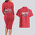 Greenland Flag Style Couples Matching Long Sleeve Bodycon Dress and Hawaiian Shirt Polar Pear