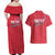 Greenland Flag Style Couples Matching Off Shoulder Maxi Dress and Hawaiian Shirt Polar Pear