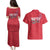 Greenland Flag Style Couples Matching Puletasi and Hawaiian Shirt Polar Pear