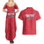Greenland Flag Style Couples Matching Summer Maxi Dress and Hawaiian Shirt Polar Pear