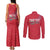 Greenland Flag Style Couples Matching Tank Maxi Dress and Long Sleeve Button Shirt Polar Pear