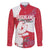 Greenland Flag Style Family Matching Long Sleeve Bodycon Dress and Hawaiian Shirt Polar Pear