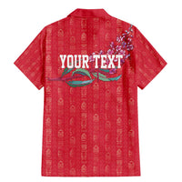 Greenland Flag Style Family Matching Mermaid Dress and Hawaiian Shirt Polar Pear