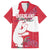 Greenland Flag Style Family Matching Puletasi and Hawaiian Shirt Polar Pear