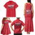 Greenland Flag Style Family Matching Tank Maxi Dress and Hawaiian Shirt Polar Pear