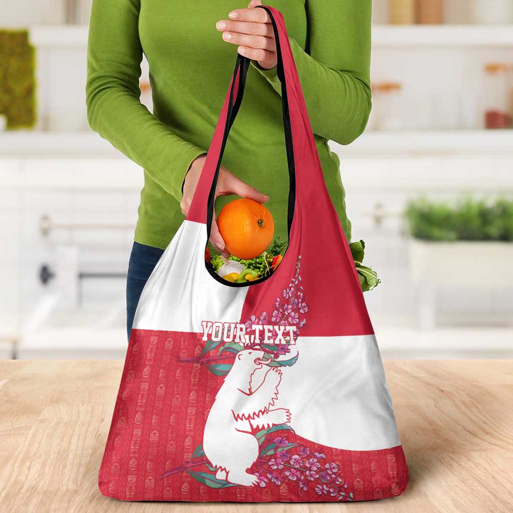 Greenland Flag Style Grocery Bag Polar Pear