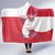 Greenland Flag Style Hooded Blanket Polar Pear