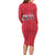 Greenland Flag Style Long Sleeve Bodycon Dress Polar Pear