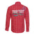 Greenland Flag Style Long Sleeve Button Shirt Polar Pear