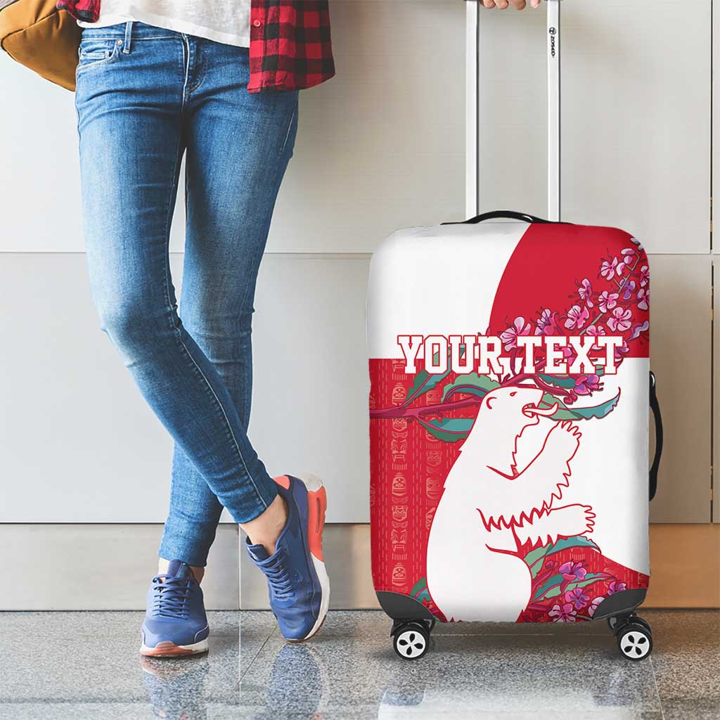 Greenland Flag Style Luggage Cover Polar Pear