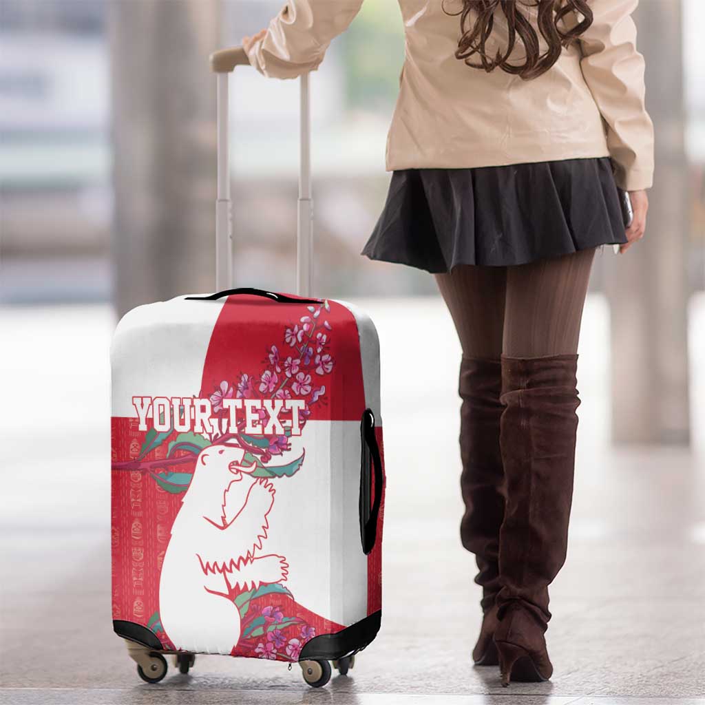 Greenland Flag Style Luggage Cover Polar Pear
