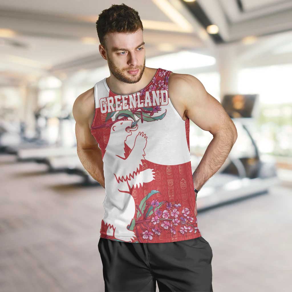 Greenland Flag Style Men Tank Top Polar Pear