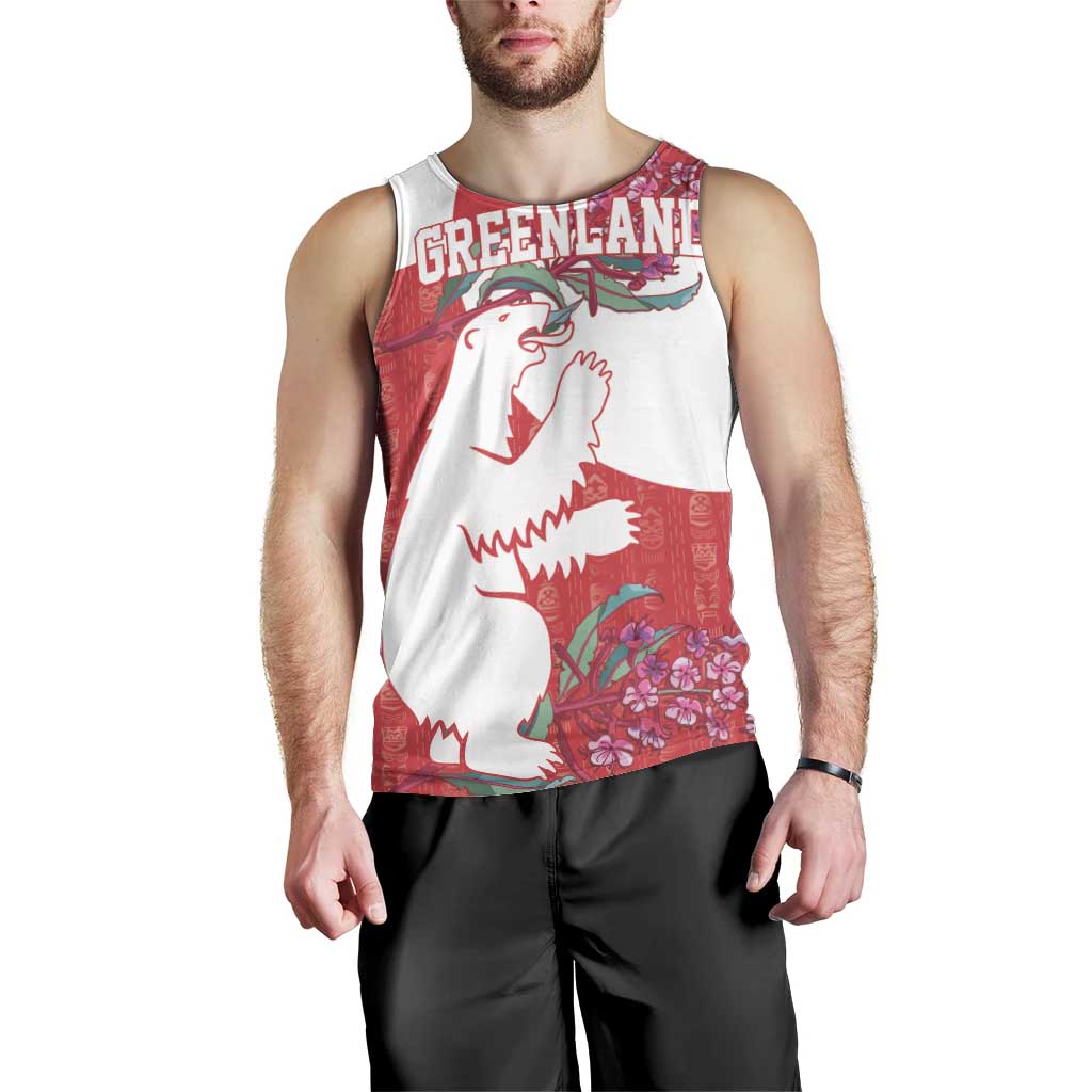 Greenland Flag Style Men Tank Top Polar Pear