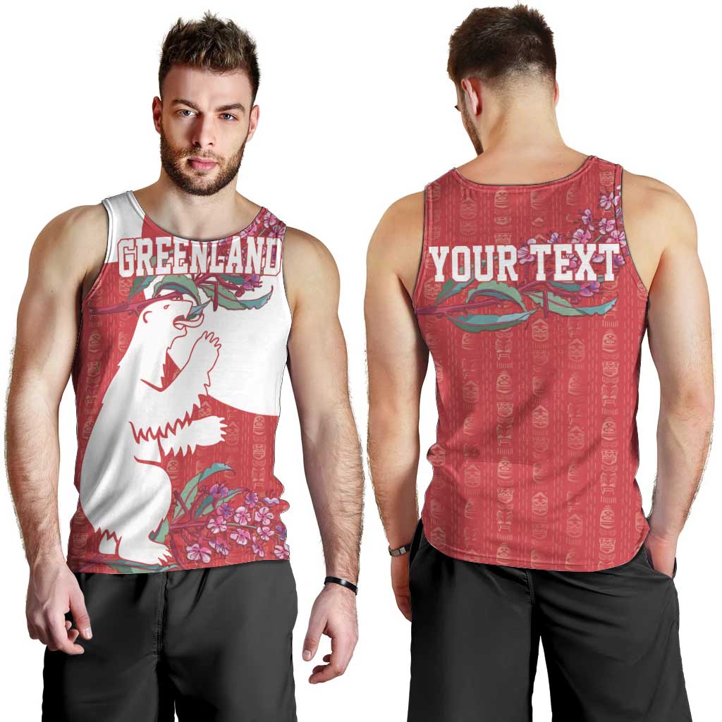 Greenland Flag Style Men Tank Top Polar Pear