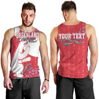 Greenland Flag Style Men Tank Top Polar Pear