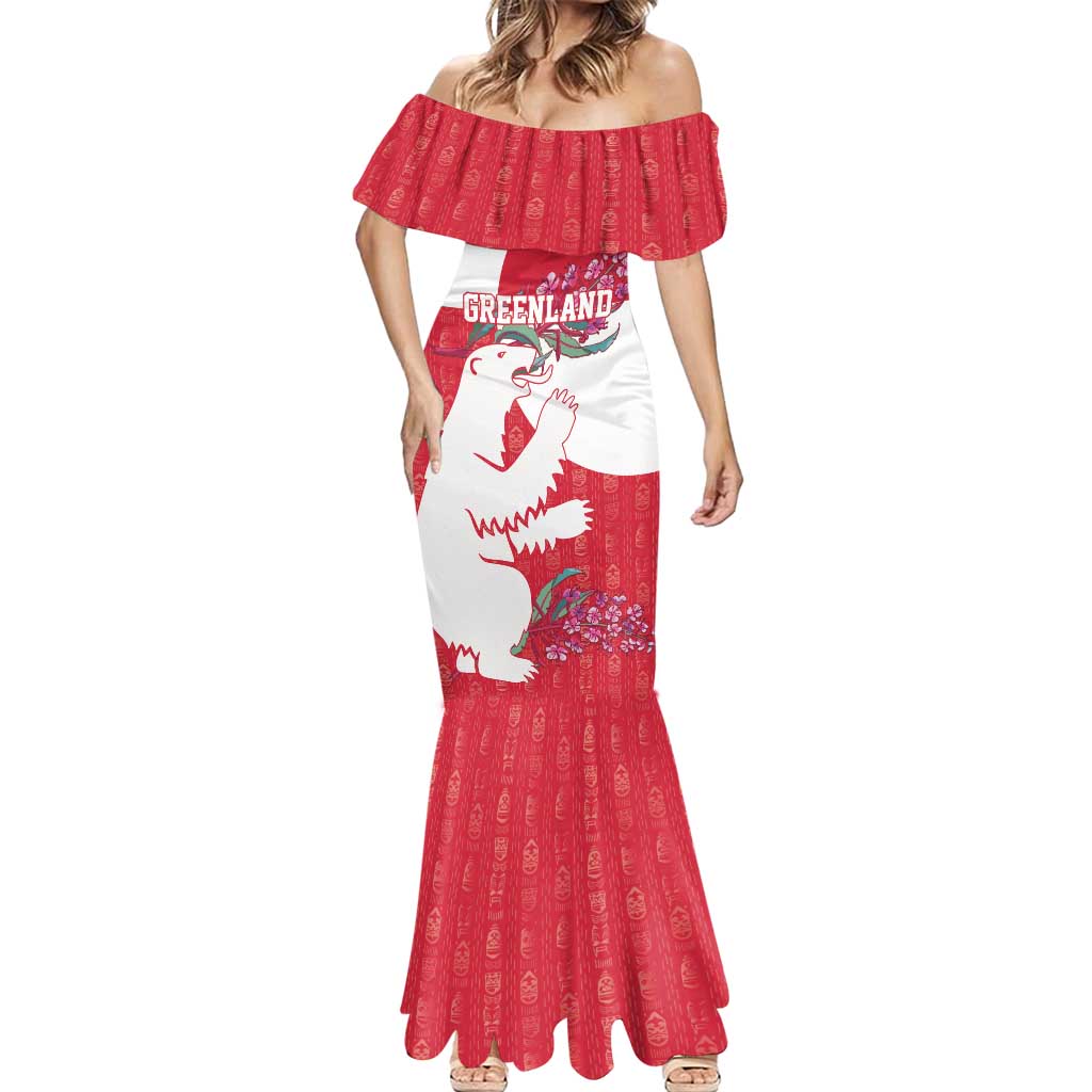 Greenland Flag Style Mermaid Dress Polar Pear