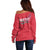 Greenland Flag Style Off Shoulder Sweater Polar Pear