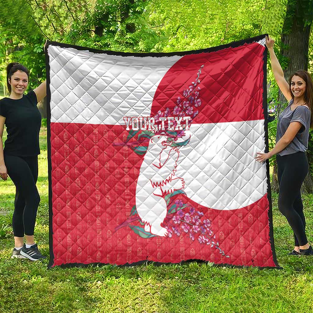 Greenland Flag Style Quilt Polar Pear