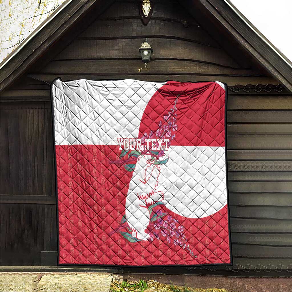 Greenland Flag Style Quilt Polar Pear
