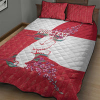 Greenland Flag Style Quilt Bed Set Polar Pear