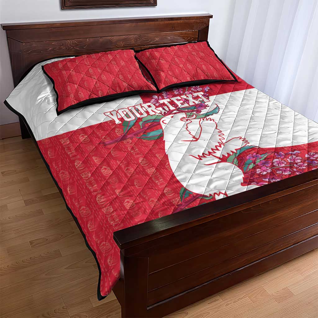 Greenland Flag Style Quilt Bed Set Polar Pear