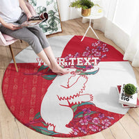 Greenland Flag Style Round Carpet Polar Pear