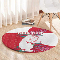 Greenland Flag Style Round Carpet Polar Pear