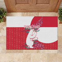Greenland Flag Style Rubber Doormat Polar Pear
