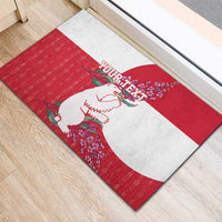 Greenland Flag Style Rubber Doormat Polar Pear