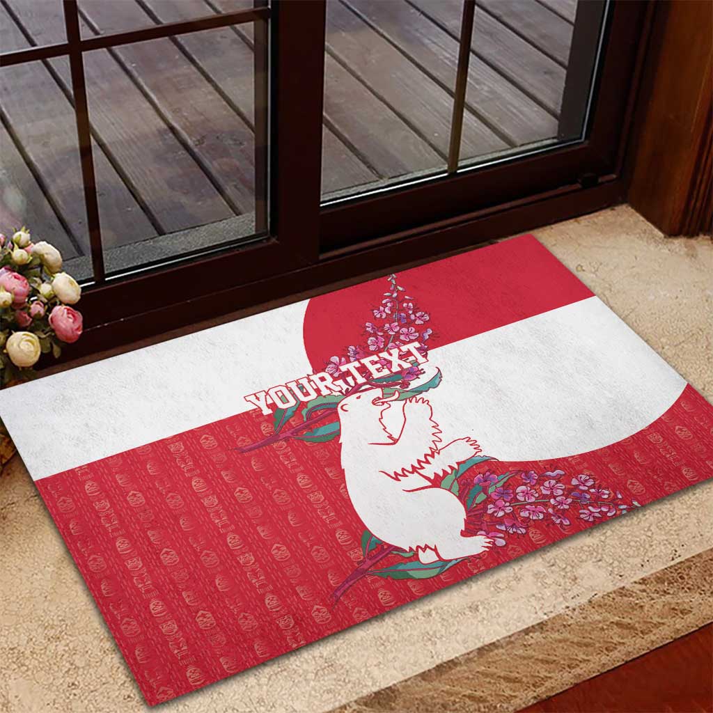 Greenland Flag Style Rubber Doormat Polar Pear