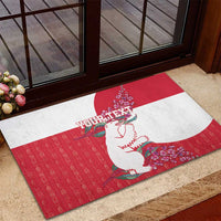 Greenland Flag Style Rubber Doormat Polar Pear