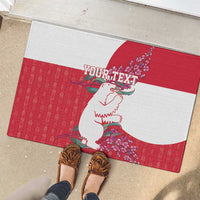 Greenland Flag Style Rubber Doormat Polar Pear