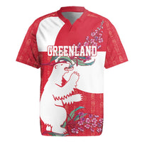 Greenland Flag Style Rugby Jersey Polar Pear