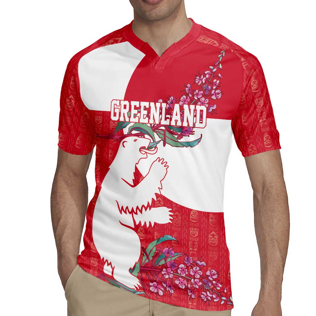 Greenland Flag Style Rugby Jersey Polar Pear