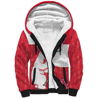 Greenland Flag Style Sherpa Hoodie Polar Pear
