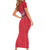 Greenland Flag Style Short Sleeve Bodycon Dress Polar Pear